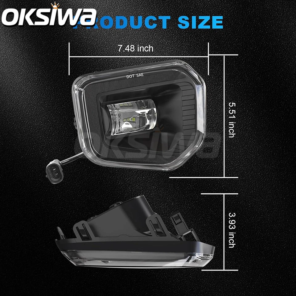 LED 雾灯适用于 2016 - 2021 2022 2023 丰田塔科马 SR SR5 前保险杠灯 — 第 4/4 张图片