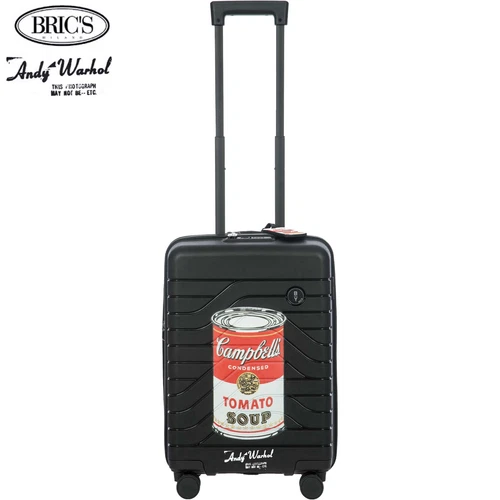 BRIC'S CAMPBELL Andy Warhol black hardside carry-on spinner trunk suitcase S 21"