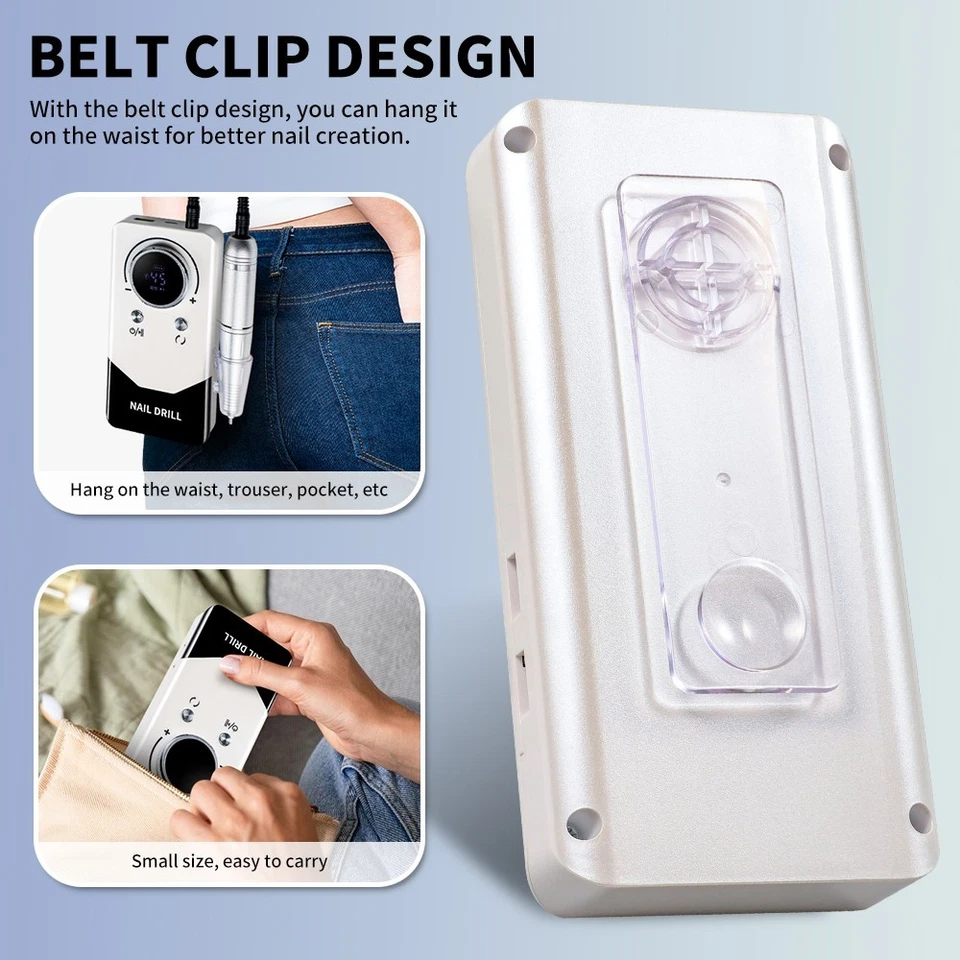 专业电动指甲钻,45000 RPM 无绳可充电专业 El — 第 4/4 张图片