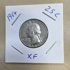 1964 Washington Quarter 25C Silver XF Grade Circulated Business Strike Coin