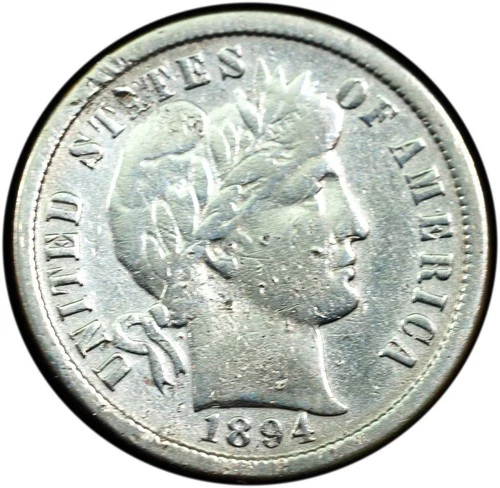 1894-O Barber Dime XF Cleaned