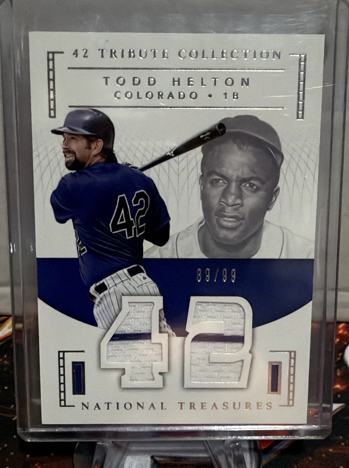 2016 Panini National Treasures - 42 Tribute Jerseys Todd Helton #42-TH /99 (MEM)