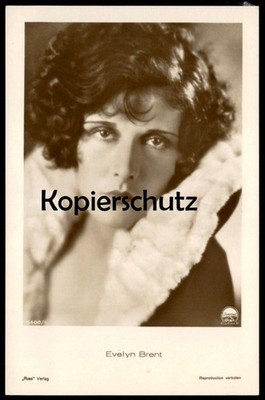 VINTAGE POSTCARD EVELYN BRENT MOVIE ACTRESS ROSS PUBLISHER PARAMOUNT Fur Ansic