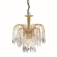Filigrane Pendelleuchte In Gelb Gold Ø42Cm Klassisch 3X E14 Innen Beleuchtung