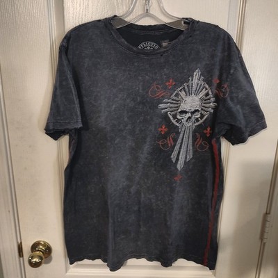 Affliction Live Fast Skull Graphic T-Shirt Large