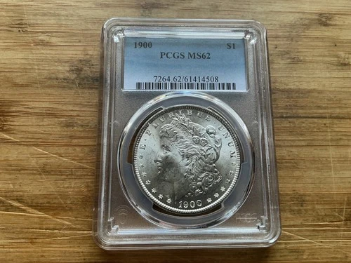 1900 Morgan Silver Dollar Coin PCGS MS 62