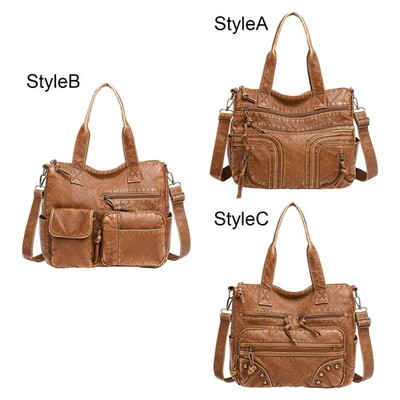 Weiche Damen Handtasche Handtasche Reise Damen Griff PU Leder Schulter