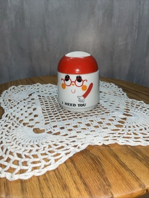 PAPEL Vtg 1976 MUG PEOPLE Japan I need You HTF/ RARE dish 