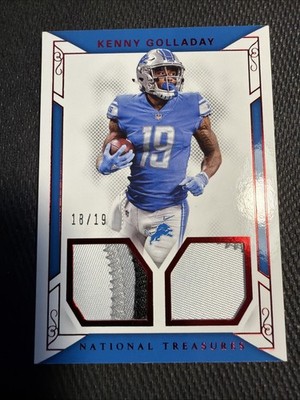 2017 Panini National Treasures - Rookie Dual Materials Kenny Golladay #39 Red...