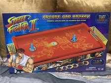 Street Fighter II Arcade Air Hockey Tabletop w/Sound - Air Powered Surface - NEW