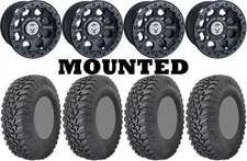 Kit 4 GBC Parallax Tires 32x10-15 on Moose 23X Matte Black Wheels CAN