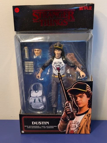 Stranger Things Dustin Figure (Hellfire Club) – Netflix – With Accessories – Box