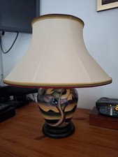Moorcroft Western Isles table lamp with shade by Sian Leeper 22 cm graded piece