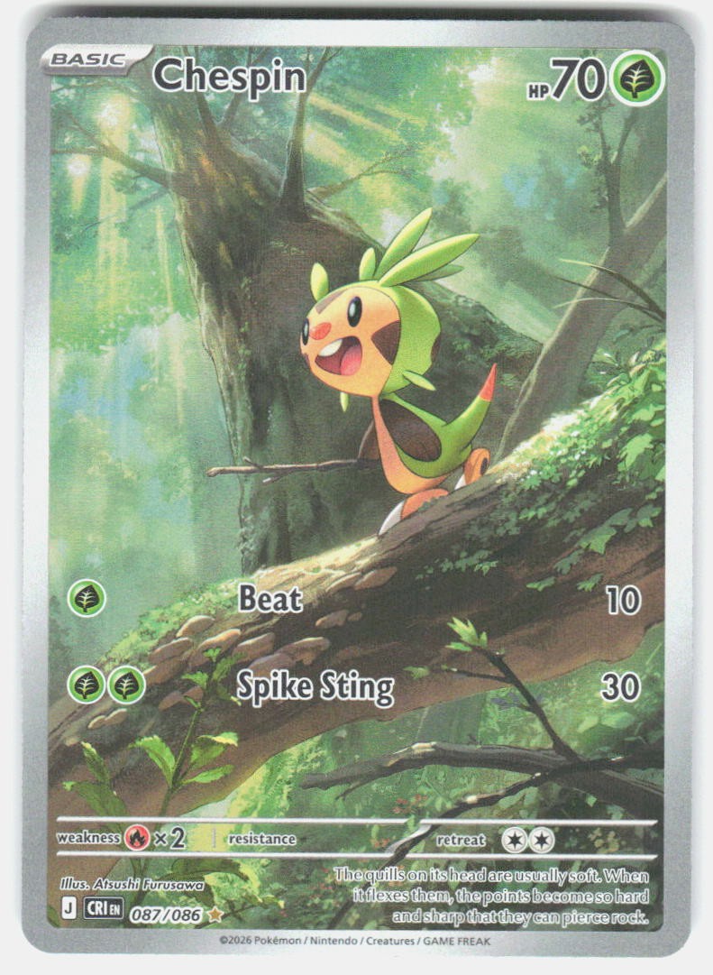 ME04: Chaos Rising Chespin 087/086 NM