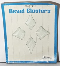   Glass Bevel Clusters BC-309S 4-Piece See Pics For Sizes  