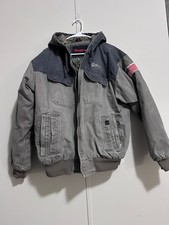 Snap On Tools Canvas Jacket X-Large, Rare Gray Logo and Olive Quilted Lining