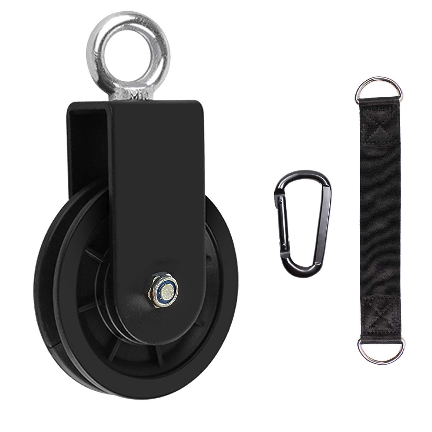 LFJ Cable Pulley with Swing Strap Carabiner Gym Pulley Wheel Set for LAT Pull...