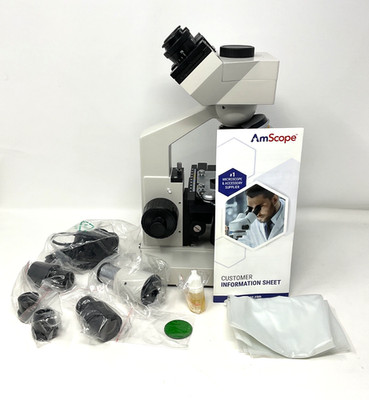 (C) OMAX M83EZ Series Trinocular Compound Microscope Open Box