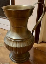 Antica Grande Anfora Porta ombrelli in Ottone