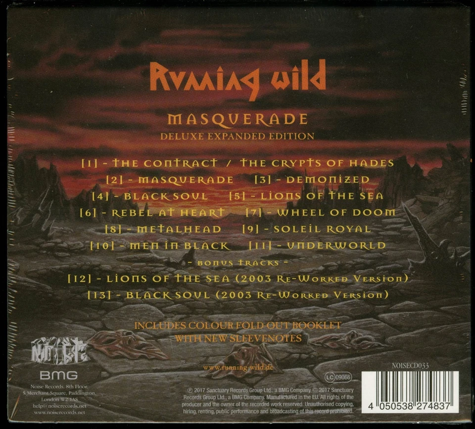 Running Wild Masquerade Deluxe Expanded Edition CD new - Image 2 of 2