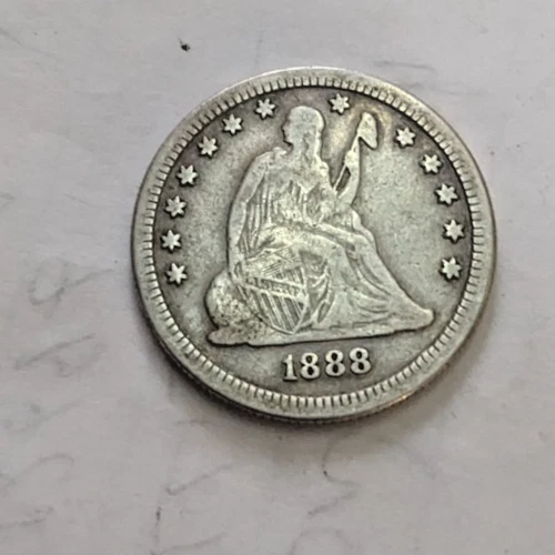 1888-s Seated Liberty Quarter.