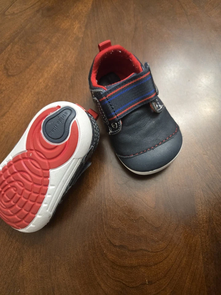 Zapatos Pre-amados Stride Rite Bebé Niño Talla 3M Azul Marino Foto 2 de 3