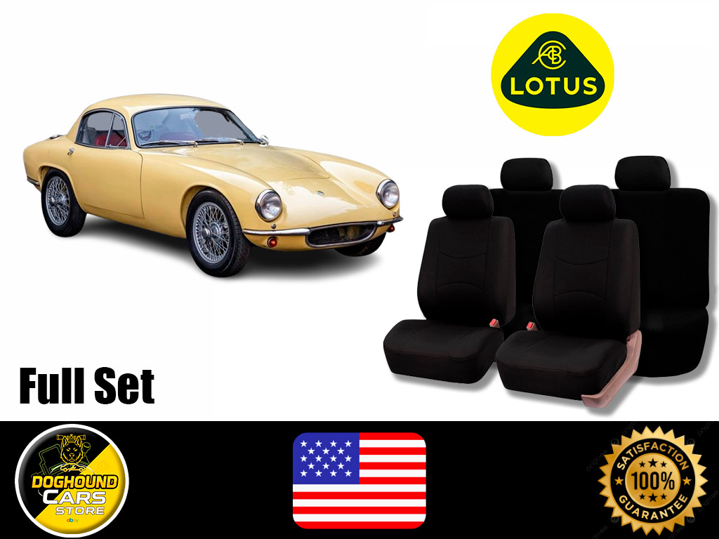 For All Lotus Black Seat Covers Full Set High Quality Breathable Washable Fit