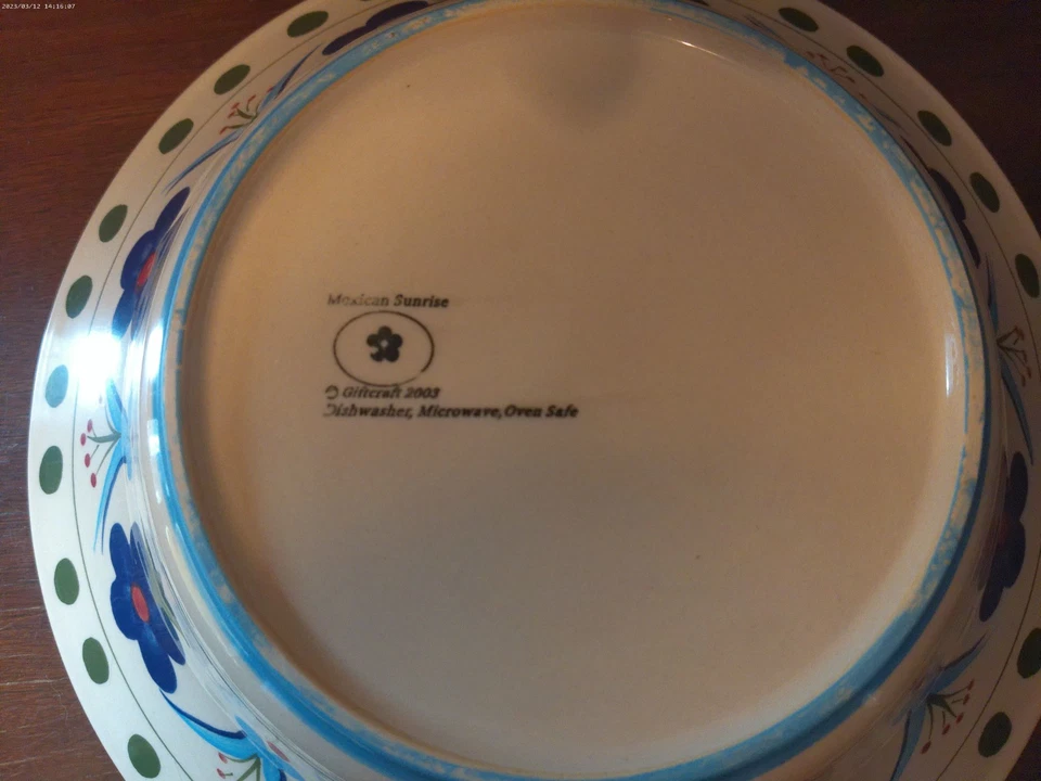 Giftcraft 2003 Mexican Sunrise Bowl Foto 3 de 4