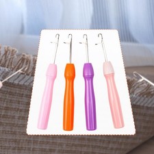 4x Latch Hooks Art Crafts Convenient Portable Knitting Tools Crochet Needle for