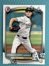Jamie Arnold 1st Prospect Rookie RC 2025 Bowman Draft Card #BD-30 Athletics 7634. rookie card picture