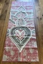 Gaiam Foldable Yoga Mat Super Compact and Ultra Lightweight Maroon Gently Used