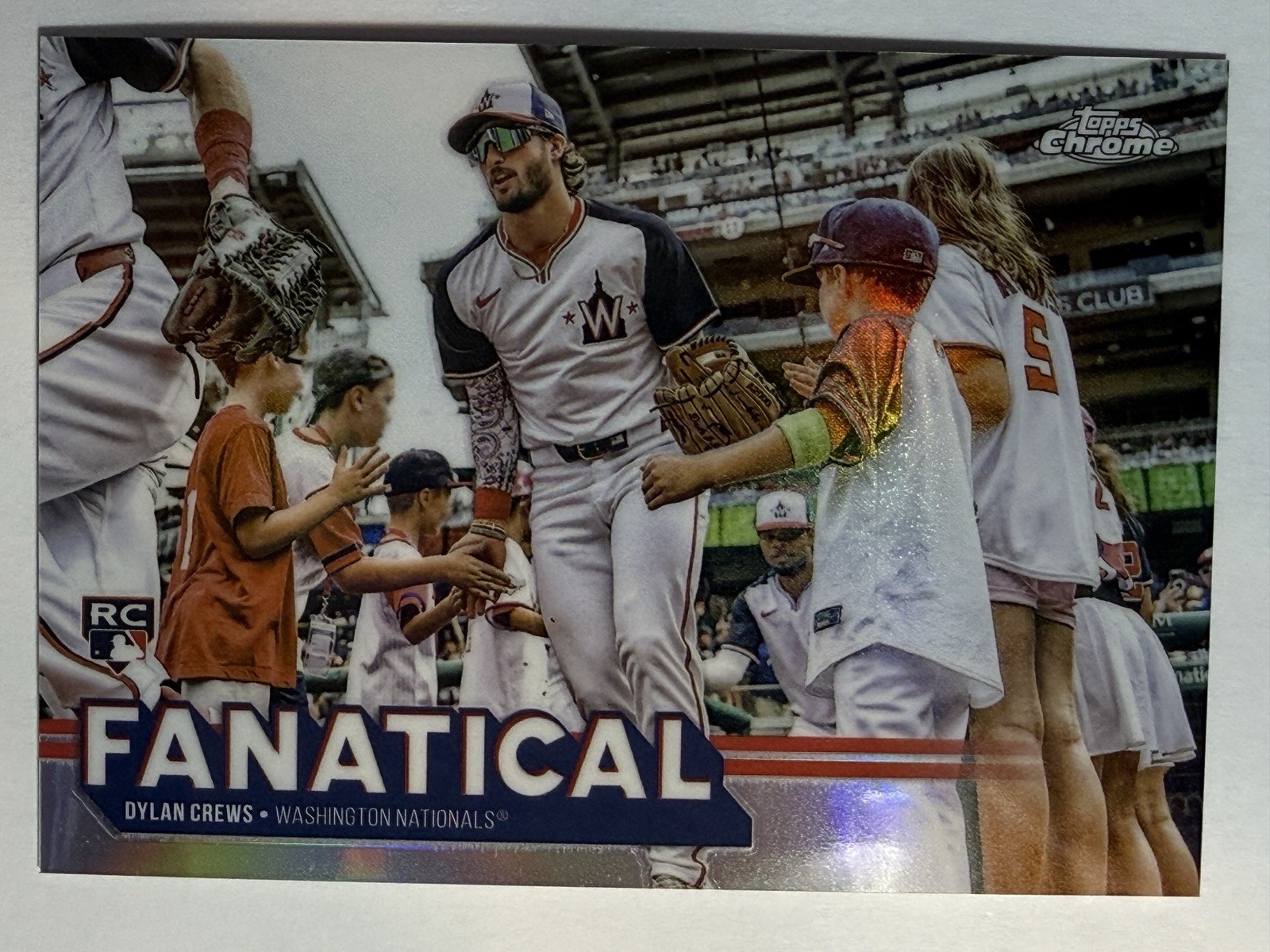 2025 Topps Chrome Fanatical #FAN-19 Dylan Crews SSP Case Hit RC Nationals