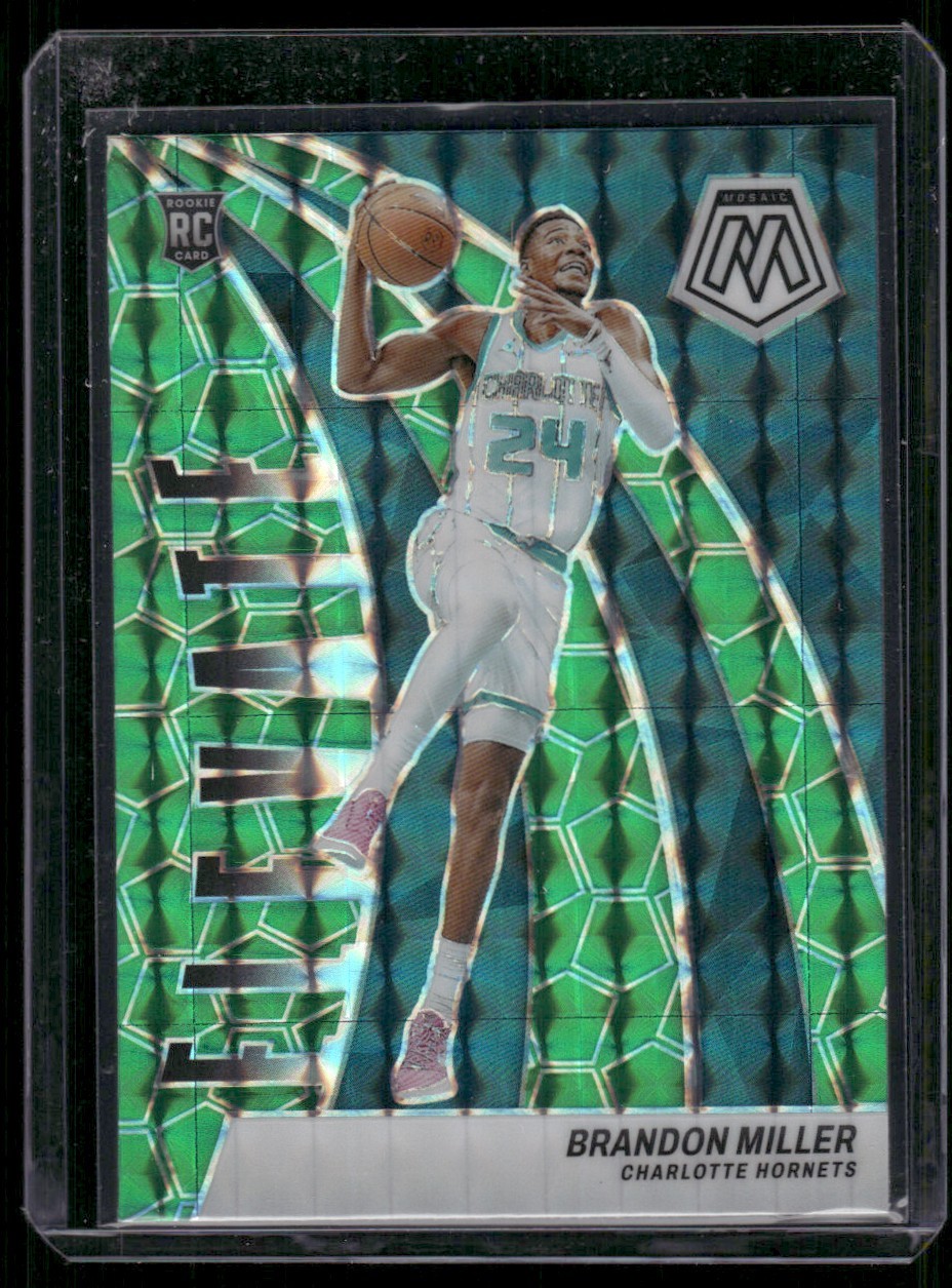 Brandon Miller 2023-24 Panini Mosaic Elevate Green Charlotte Hornets #17
