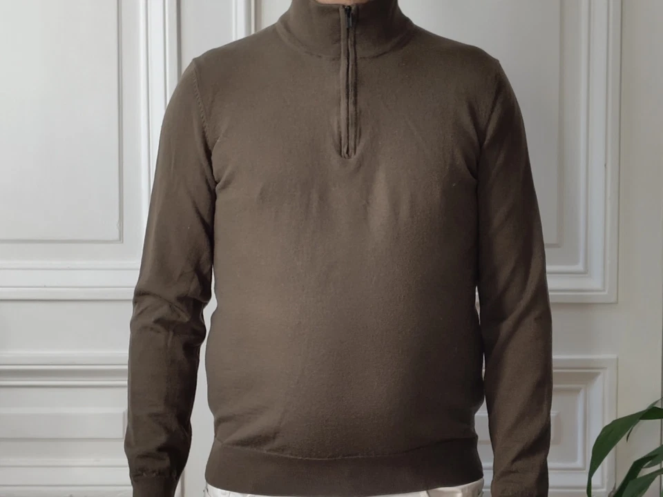 1 pull homme laine en kaki pour Homme - Hugo Boss - T.XL - Photo 4/4