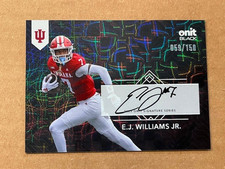 E.J. WILLIAMS JR. 2025 ONIT Black Indiana Football Base Signature AUTO # 59/150