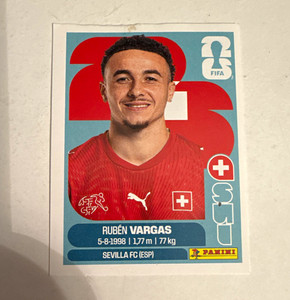 Panini FIFA World Cup 2026 Rubén Vargas SUI 18 Switzerland Portrait Sticker