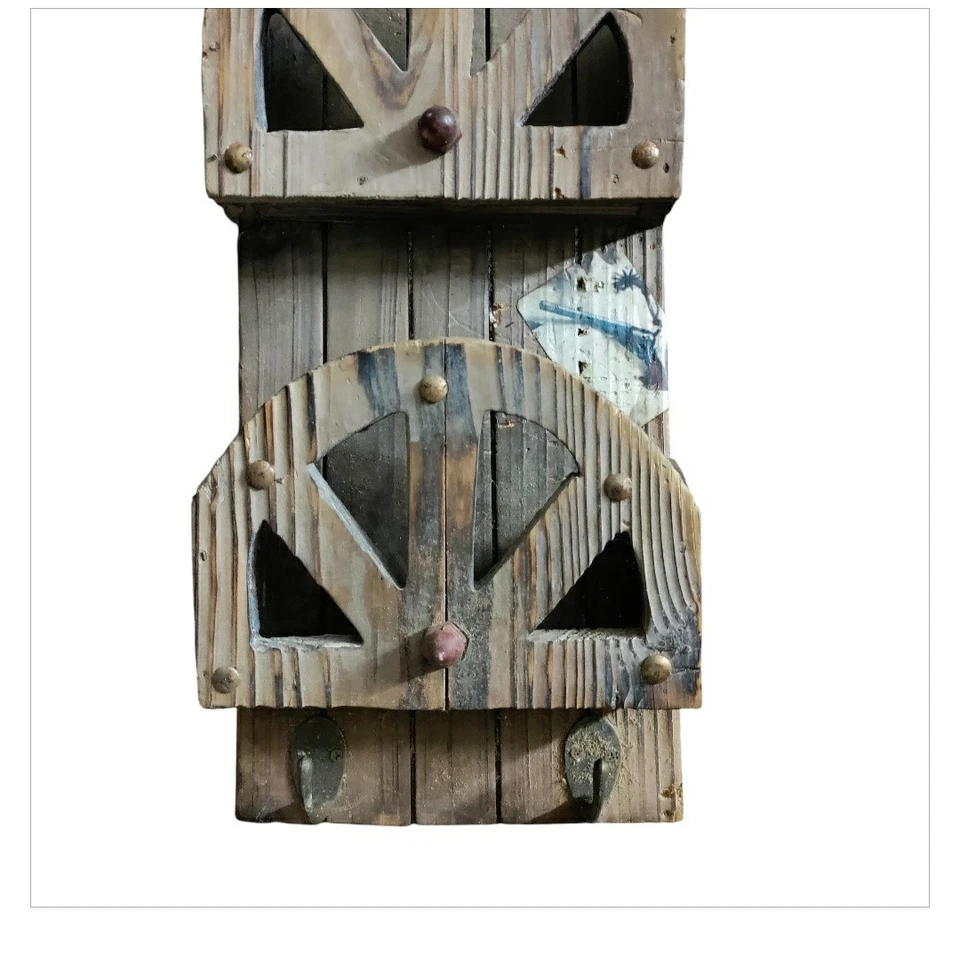 Llavero vintage de madera con letras de vaquero rústico silla de montar occidental colgante 17" Foto 4 de 4