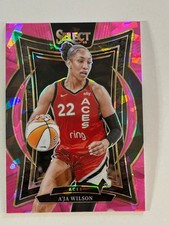 A’ja Wilson 2025 Panini Select (SP) Concourse Pink Ice Prizm #56 Aces
