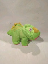 Vintage 1992 Fisher Price Puffalump Triceratops Belly Roar Dinosaur Plush 15"