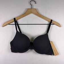 SKIMS Fits Everybody T-Shirt Bra Onyx Black Underwire 32B BR-UWR-2294 NEW
