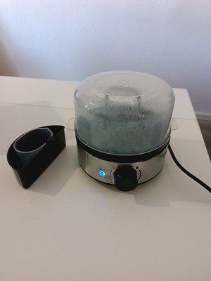 Amazon Basics Electric Eierkocher 7 Eier Poacher, BPA Free, Black