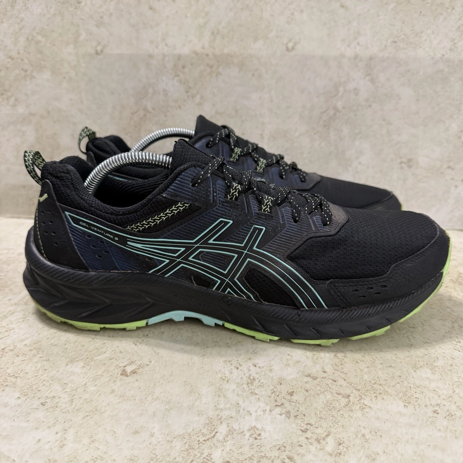 Asics Gel Venture 9 Sneakers Mens 11 Black Trail Running Shoes Low Atheltic Gym