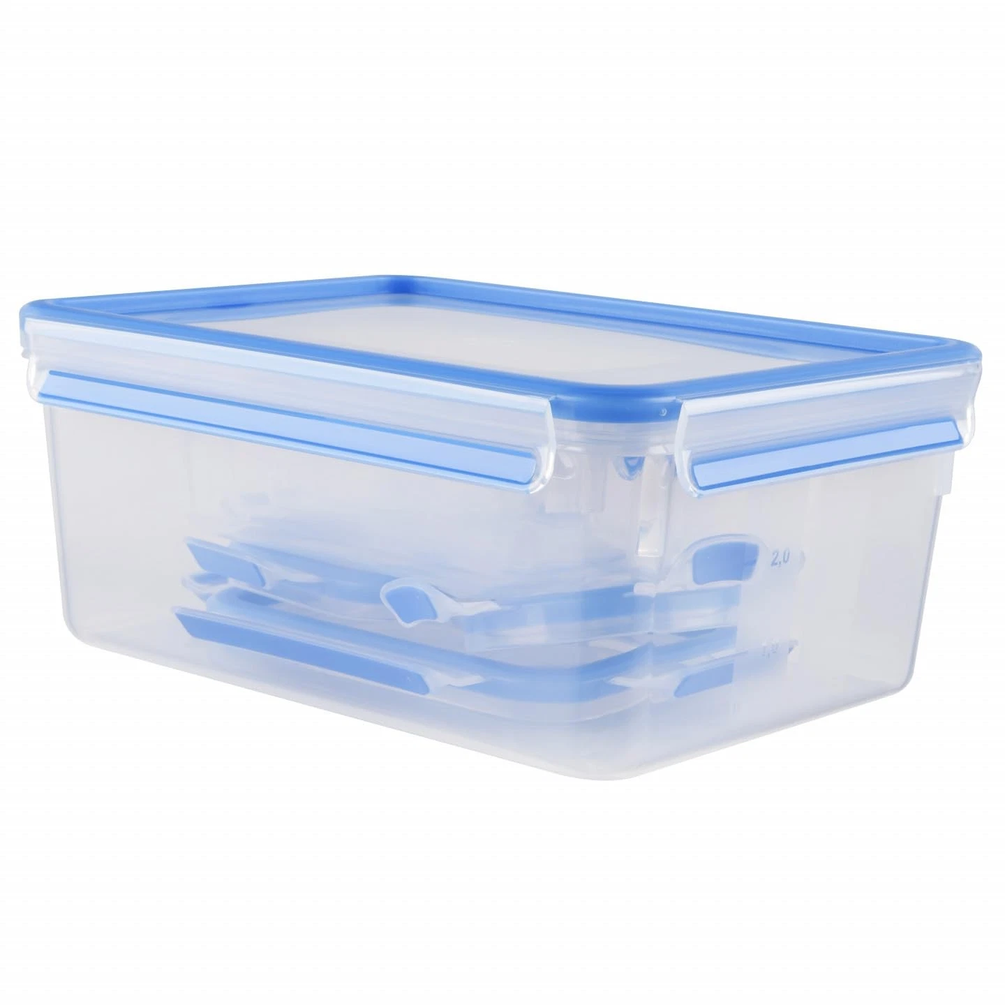Emsa 508568 Clip & Close 5-piece set of food storage containers, various sizes,