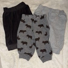 6-9M Baby Sweat Pants, 3 Pieces