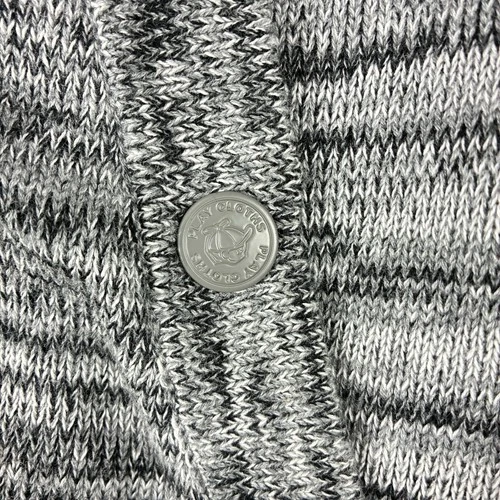 Play Cloths Fratellini Clown Knit Bomber Jacket XL Heather Charcoal 100% Cotton image 5