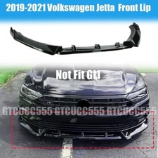 Painted Gloss Black Front Bumper Lip Spoiler Splitter For Volkswagen Jetta 19-21
