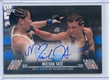 2017 Topps UFC Knockout MIESHA TATE #KA-MT ON CARD AUTO AUTOGRAPH BLUE #19/25