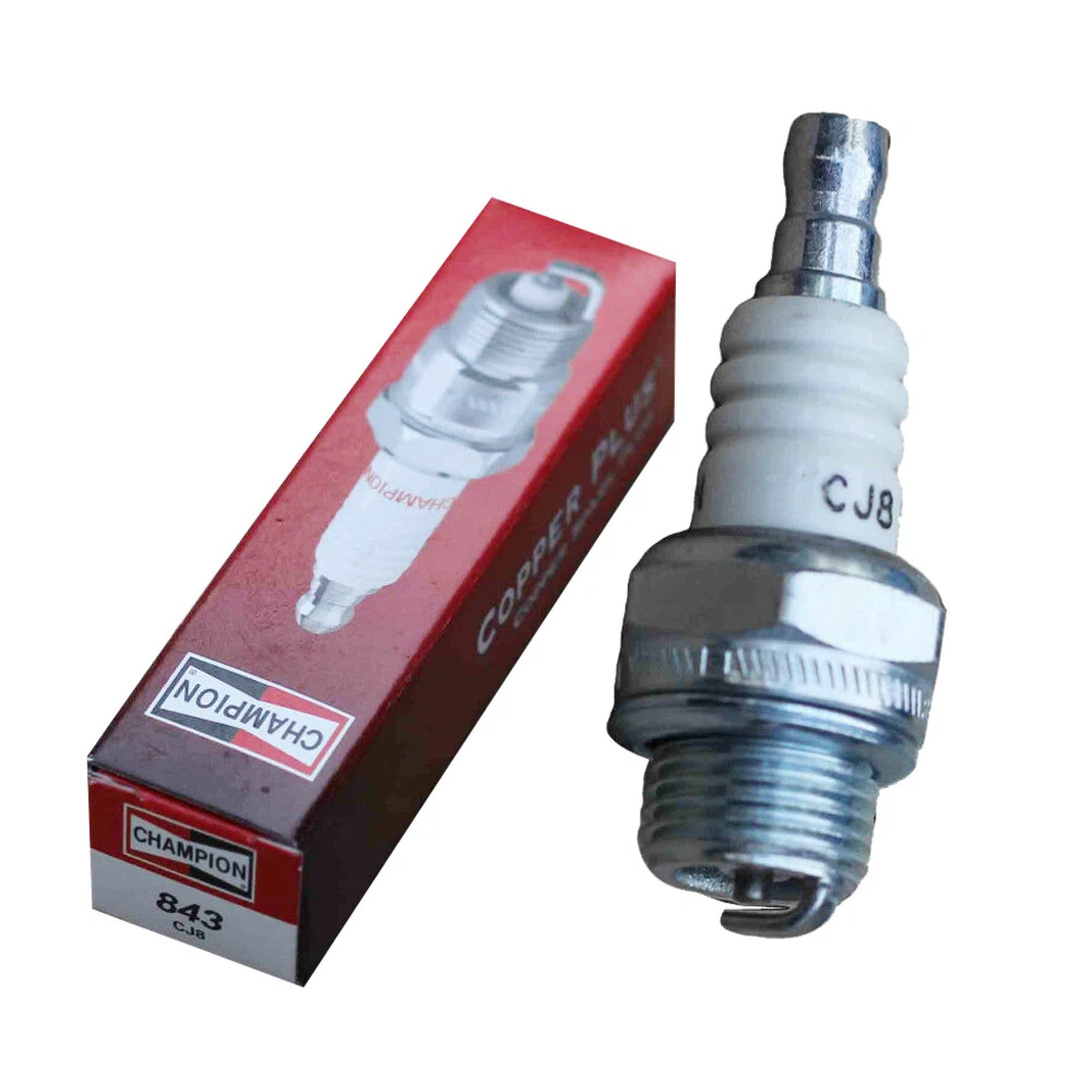 Champion Spark Plug CJ8 Popular Size for Lawn Mower Whipper Snipper 843 4 Pack