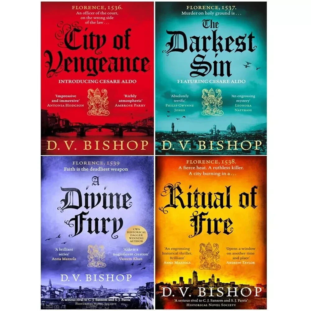 Cesare Aldo series Collection 4 Books Set By D. V. Bishop (City of Vengeance )