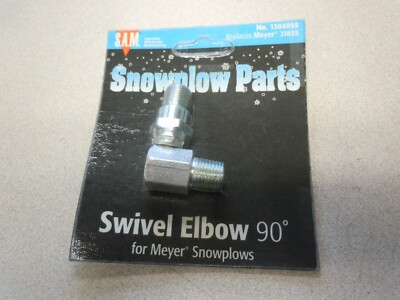 SAM 1/4 Inch 90  Swivel Elbow-Replaces Meyer #21855, Model # 1304055